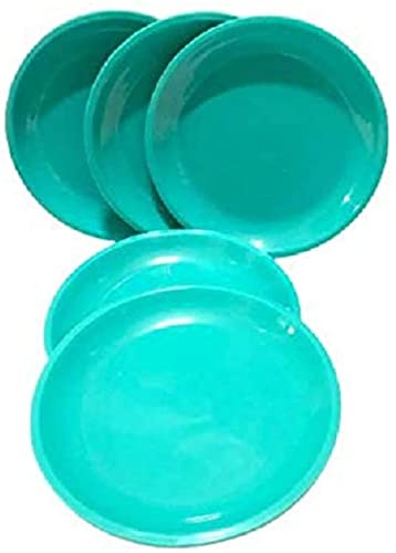 Coolkart Microwave Safe Quarter Plates 6 Pcs Round Sea Green - Image 1