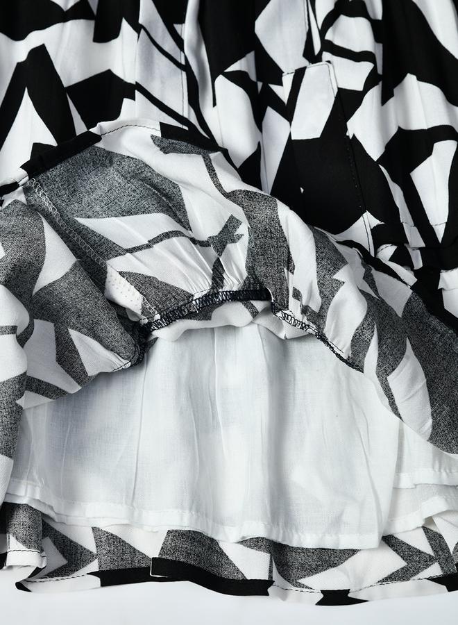 بيلا مودا فستان بطبعة تجريدية - Image 5