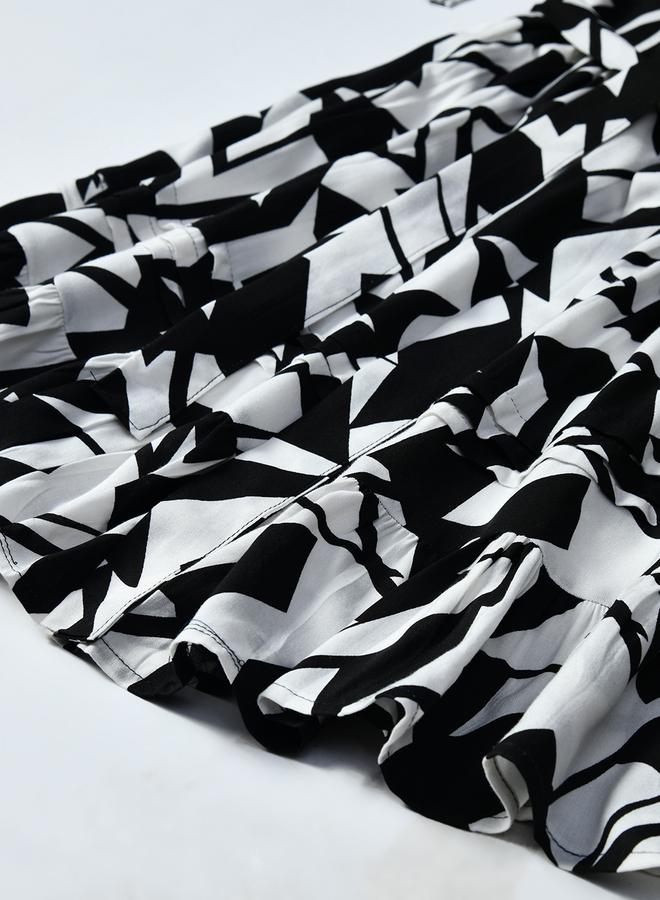 بيلا مودا فستان بطبعة تجريدية - Image 4