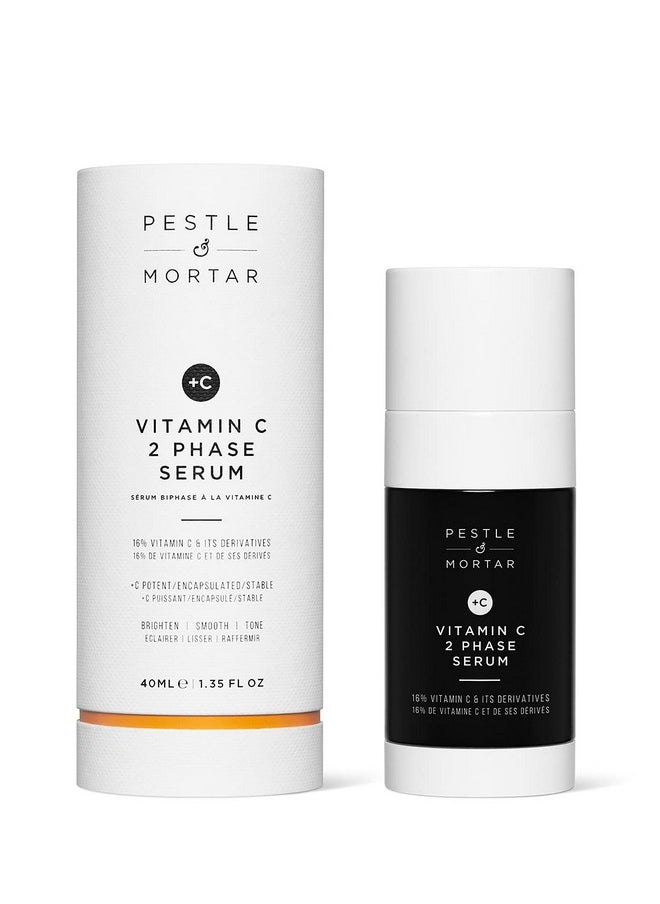 Pestle & Mortar - 16% Vitamin C Serum For Face With Hyaluronic Acid Vitamin E & Ferulic Acid Hydrating & Brightening Serum For Dark Spots Anti Aging & Reduce Wrinkles 1.35 Fl Oz - Image 1