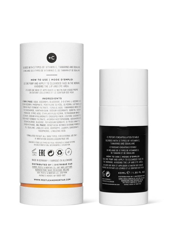 Pestle & Mortar - 16% Vitamin C Serum For Face With Hyaluronic Acid Vitamin E & Ferulic Acid Hydrating & Brightening Serum For Dark Spots Anti Aging & Reduce Wrinkles 1.35 Fl Oz - Image 1