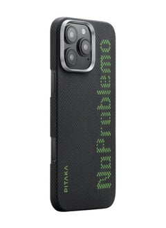 PITAKA PITAKA for iPhone 16 Pro Case Compatible with MagSafe Thin & Light Case iPhone 16 Pro with a Caseless Feel Glow in the Dark 1500D Aramid Fiber Woven Luminous Tactile Woven Case - No Problemo  - Image 3