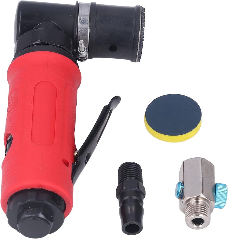Air Die Grinder Industrial Pneumatic Spot Mill 1/4in Inlet 15000RPM High Efficiency Low Noise Zinc Alloy Red Sheath YDE8912B for Metal Wood Car Polishing - Image 5