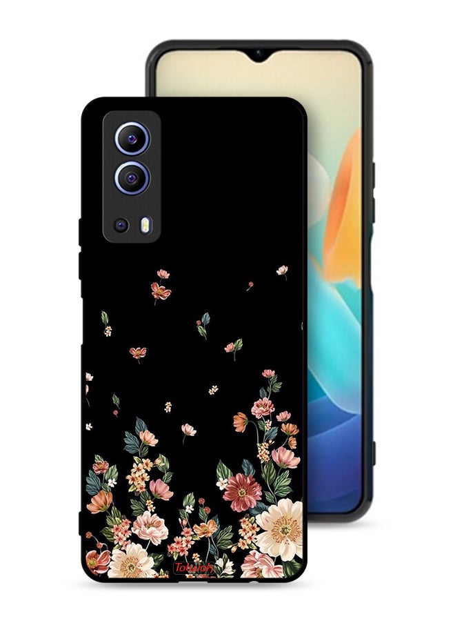 Tolwak Vivo Y72 5G Protective Case Cover Small Flowers In Bottom - Image 1