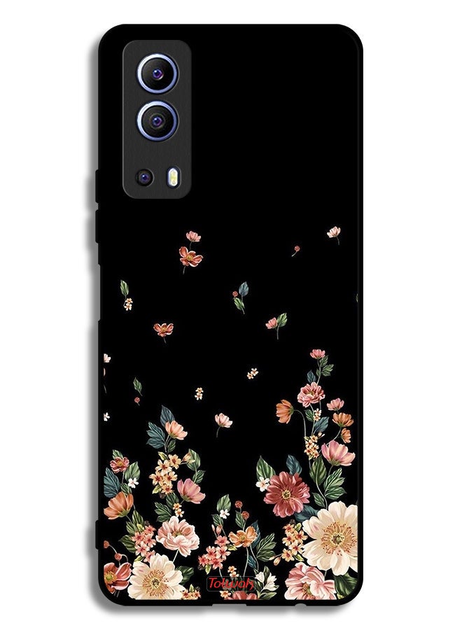 Tolwak Vivo Y72 5G Protective Case Cover Small Flowers In Bottom - Image 2