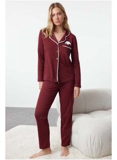 Dark Burgundy Cotton Panda Printed Knitted Pajama Set THMAW21PT0245 - pzsku/ZFA87D55B73D8DE90BACCZ/45/_/1737375383/a379a42b-fc77-4f55-a435-b1d0cd3f64c9