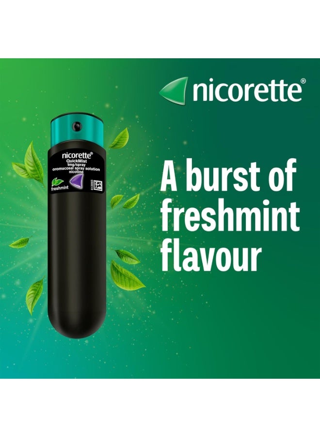 Nicorette Quickmist Mouth Spray, Freshmint - 2 x 150 Sprays - Image 3