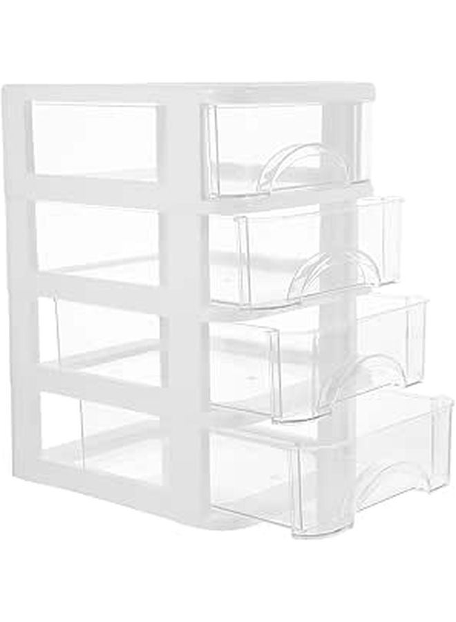 4 Layer Desktop Organizer Drawer Storage Box Dustproof Office Supplies Stationery Holder - Image 1