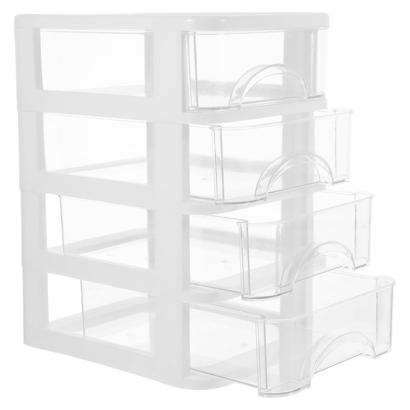 4 Layer Desktop Organizer Drawer Storage Box Dustproof Office Supplies Stationery Holder - Image 2