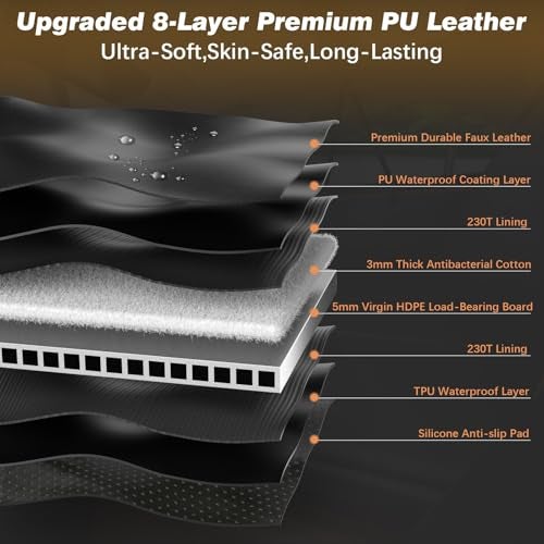 Gusil Back Seat Extender for Dogs: Mobile Cozy Pet Den! Skin-Safe Padding, Heavy-Duty PU Leather with Hard Bottom, 450lb Capacity-Waterproof, Non-Slip, 45% More Space (Fits Cars, SUVs & Small Trucks) - Image 3