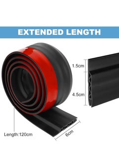 Arabest Door Draft Stopper, 100 cm Length Under Door Seal, Door Sweep for Exterior & Interior Doors, Door Bottom Draft Blocker Dust and Noise Insulation Weather Stripping Draft Guard Insulator, Black  - Image 2