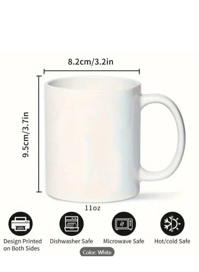 RYN Funny Sloth Coffee Mug with Arabic Humor Design  in white - Image 3