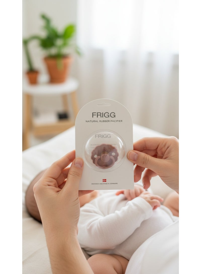 FRIGG Natural Latex Baby Pacifier | Size 1 (0–6 Months) | BPA-Free, Orthodontic Soother | Designed & Made in Denmark - Image 1