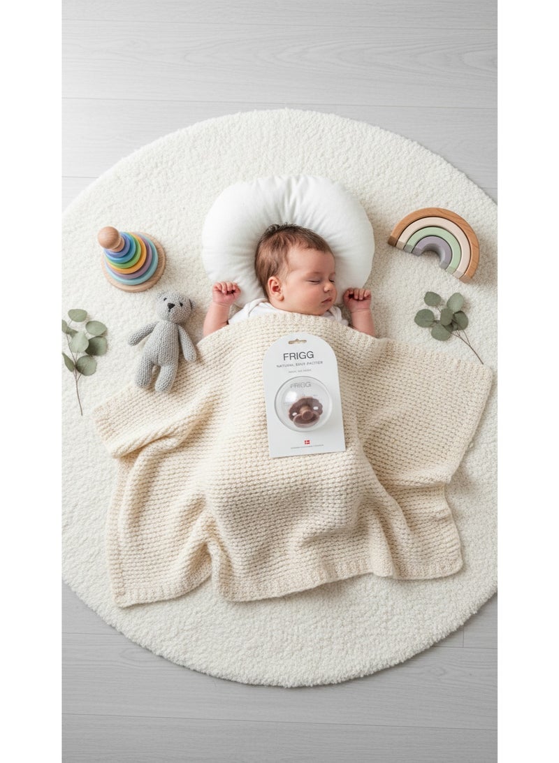 FRIGG Natural Latex Baby Pacifier | Size 1 (0–6 Months) | BPA-Free, Orthodontic Soother | Designed & Made in Denmark - Image 5