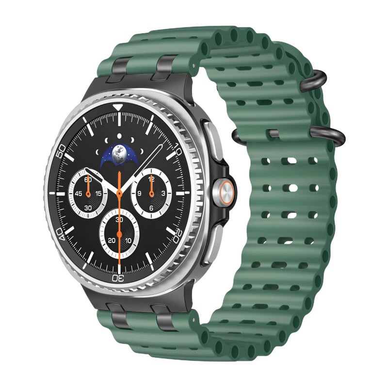 سوار ساعة ذكية باللون أخضر قابل للتعديل رياضي من السيليكون متوافق مع Samsung Galaxy Watch 40/41mm بملاءمة قابلة للتعديل وحزام ناعم للاستبدال اليومي - Image 1