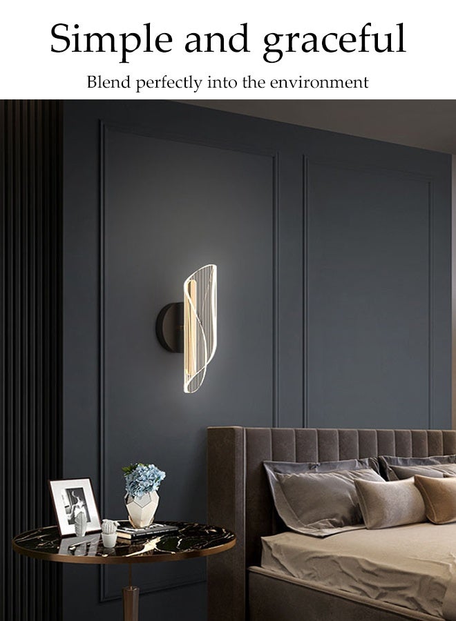 DUNISO Acrylic Wall Lamp, Streamer Living Room Background Wall Atmosphere Decorative Lamp, Bar Homestay Creative Bedroom Bedside Hotel Stair Lamp, White Light  - Image 3