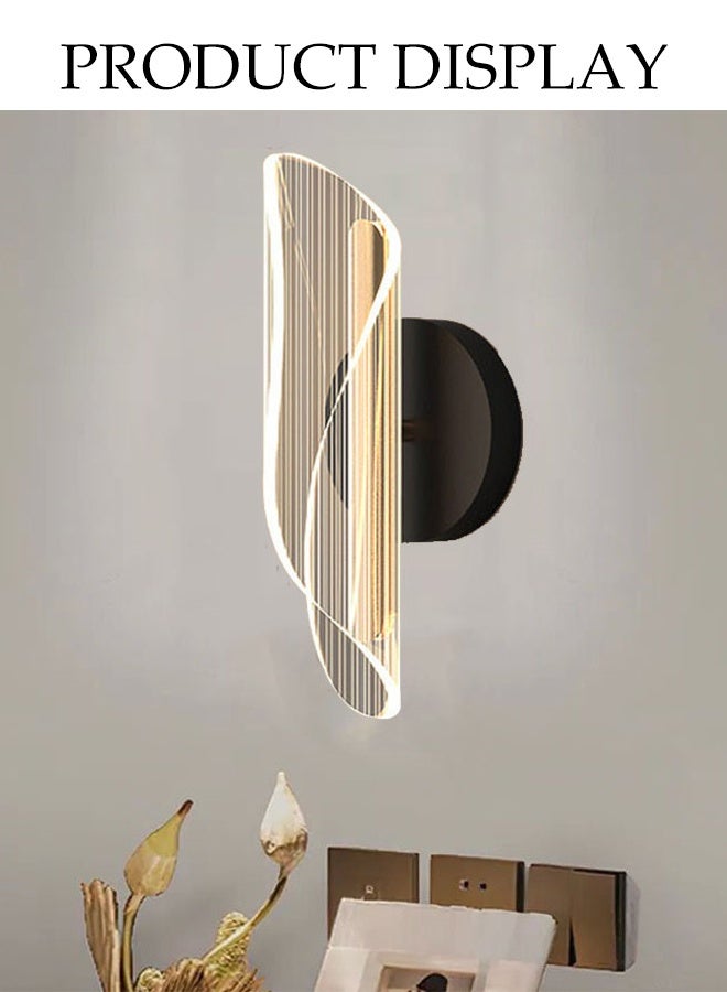 DUNISO Acrylic Wall Lamp, Streamer Living Room Background Wall Atmosphere Decorative Lamp, Bar Homestay Creative Bedroom Bedside Hotel Stair Lamp, White Light  - Image 4