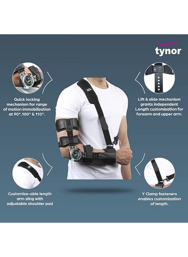 تاينور دعامة الكوع يمين ROM – دعم عملي وسهل الاستخدام – تثبيت وتحكم في حركة الكوع - Image 5