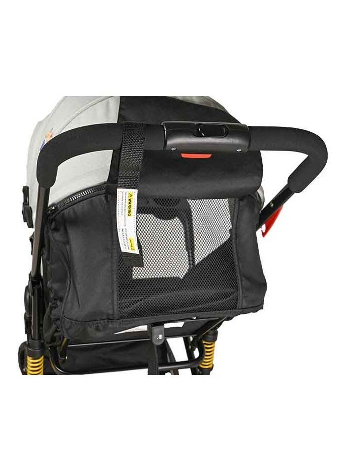 Kiko Comfortable Stroller 4 Wheels, 0 Months +, Grey - Image 2