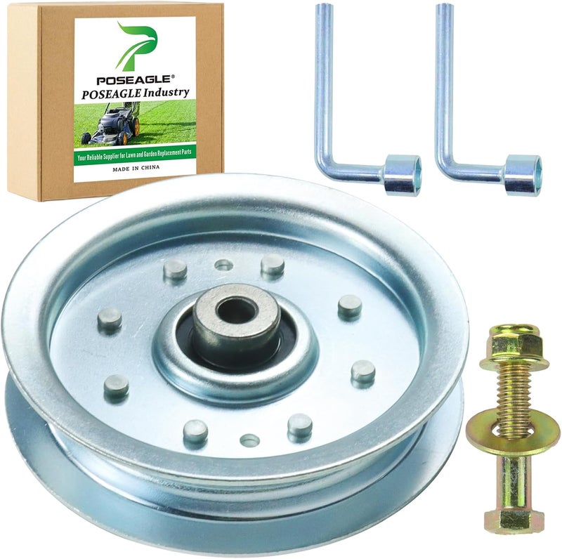 POSEAGLE 756-04129b Idler Pulley 4.25 Replaces MTD/Cub Cadet/Troy-Bilt 753-08171 756-04129 756-04129B 756-04129C 956-04129 for CC760 CC760ES FMZ50 M79GF SLT5400 LT1700 LT942G Lawn Mower Decks - Image 1