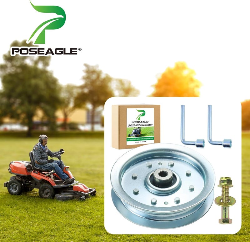 POSEAGLE 756-04129b Idler Pulley 4.25 Replaces MTD/Cub Cadet/Troy-Bilt 753-08171 756-04129 756-04129B 756-04129C 956-04129 for CC760 CC760ES FMZ50 M79GF SLT5400 LT1700 LT942G Lawn Mower Decks - Image 2