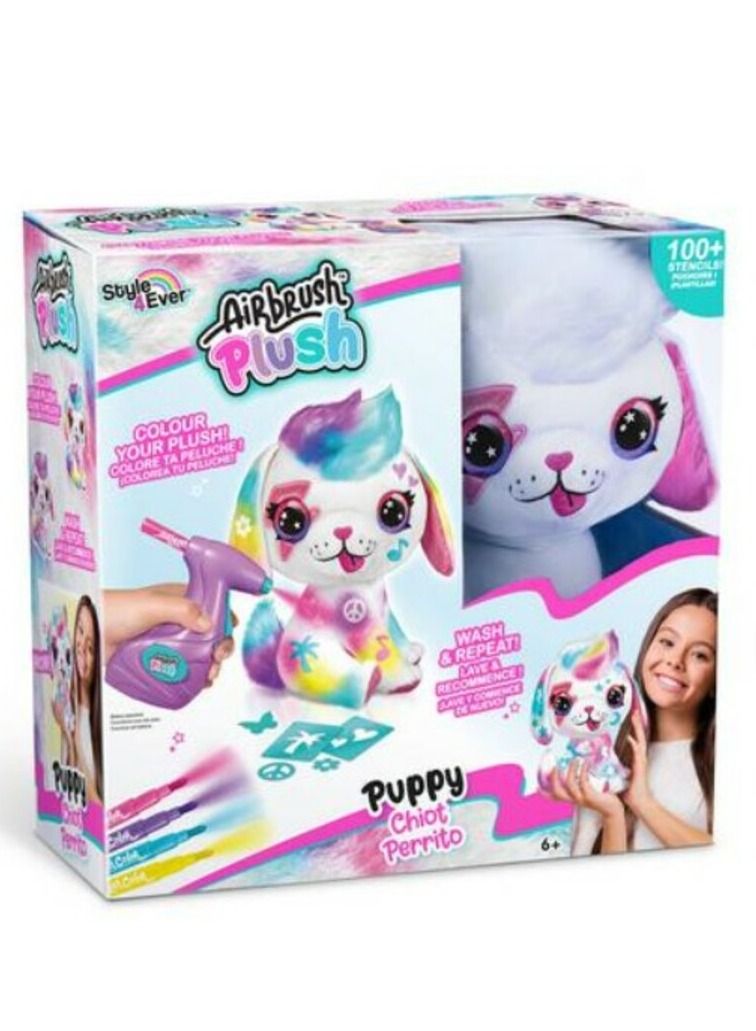 Style 4 Ever Style 4 Ever Airbrush Plush Puppy - Image 1