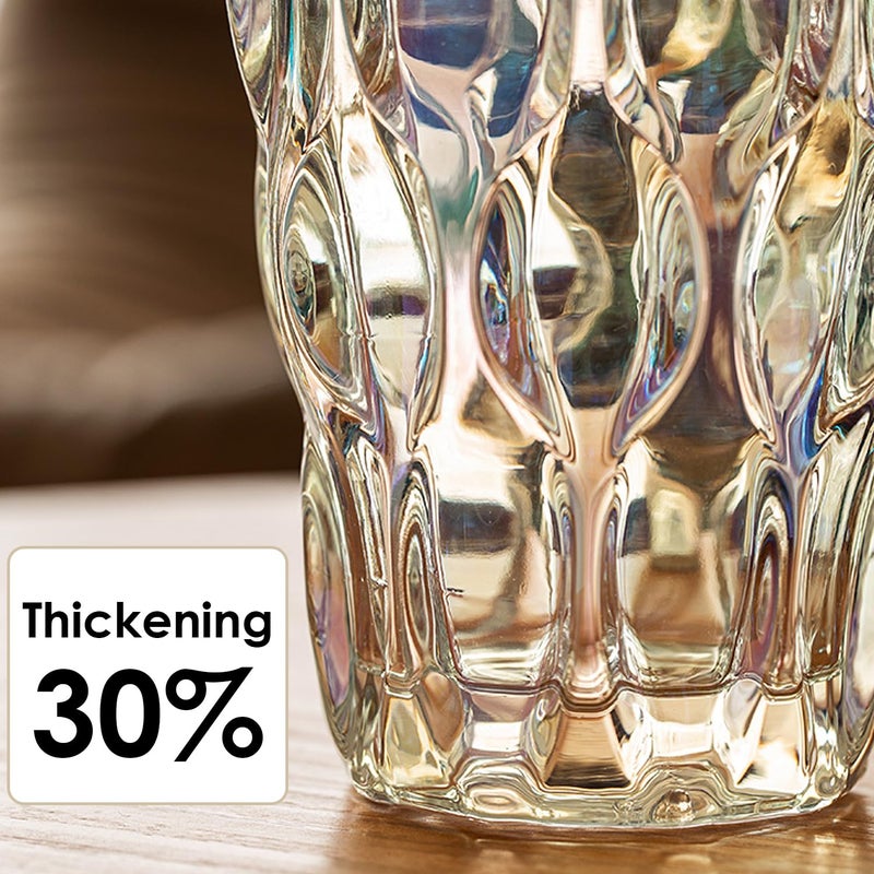 CEMABT 9.5inch 3.4 lb Glass Vases for Flowers Unbreakable Thickened Morden vase for Tables Centerpieces,Colorful,Vintage and Clear Rose Large Flower vases for Bouquet Unique Giftsï¼ˆChampagneï¼‰ - Image 4