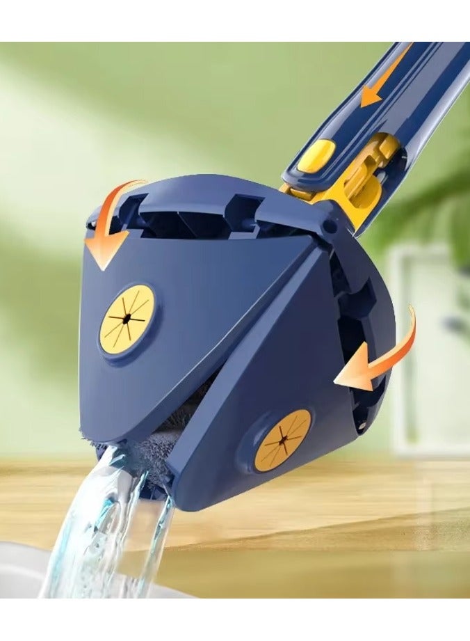 بيتشو ممسحة تنظيف محمولة قابلة للتعديل 360 درجة، ممسحة تنظيف زجاجية مثلثة تلسكوبية مع وظيفة عصر الماء التلقائي، مناسبة للأرضية/الجدار/النوافذ، بما في ذلك الأقمشة - Image 5