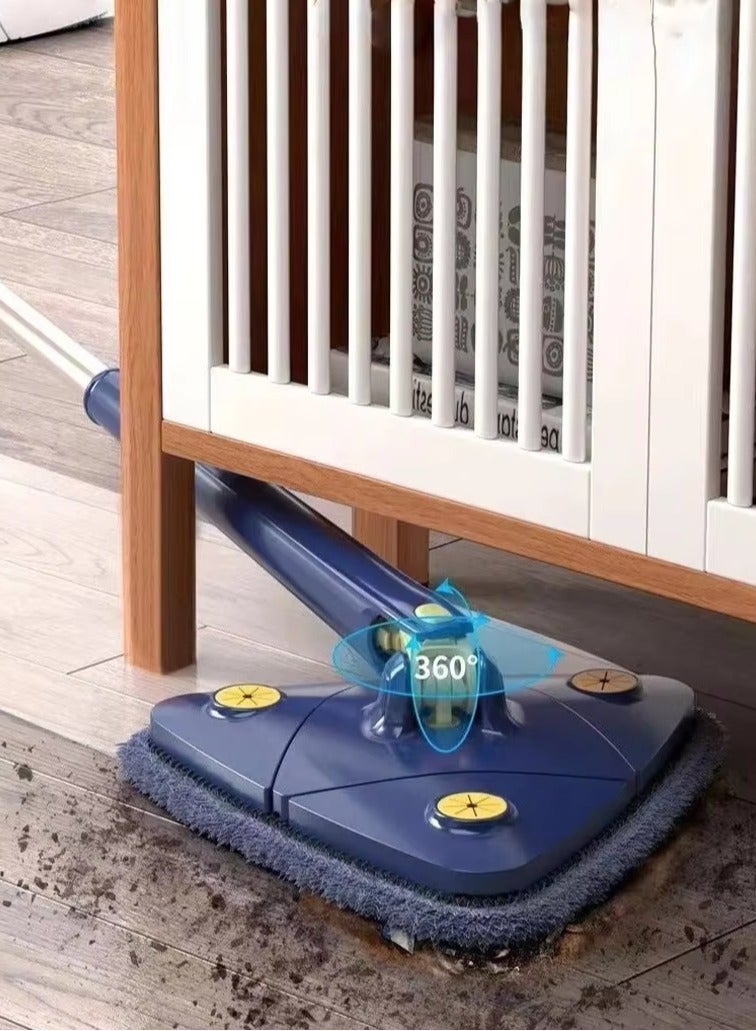 بيتشو ممسحة تنظيف محمولة قابلة للتعديل 360 درجة، ممسحة تنظيف زجاجية مثلثة تلسكوبية مع وظيفة عصر الماء التلقائي، مناسبة للأرضية/الجدار/النوافذ، بما في ذلك الأقمشة - Image 3