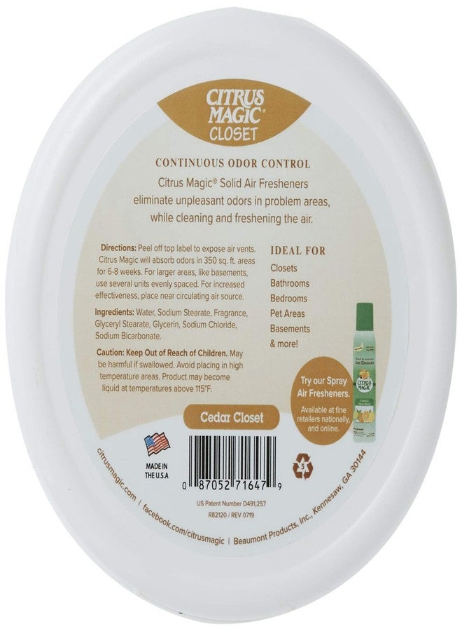 Citrus Magic For Closets Odor Absorbing Solid Air Freshener, Cedar, 8-Ounce, Pack of 6 - CASE - Image 3