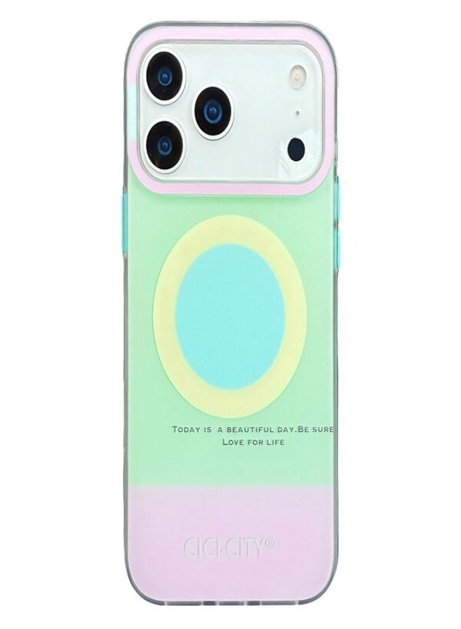 جراب AASHZ لهاتف iPhone 17 Pro Max متوافق مع MagSafe، لون ماكارون، غطاء هاتف من البولي كربونات IMD + TPU - Image 1