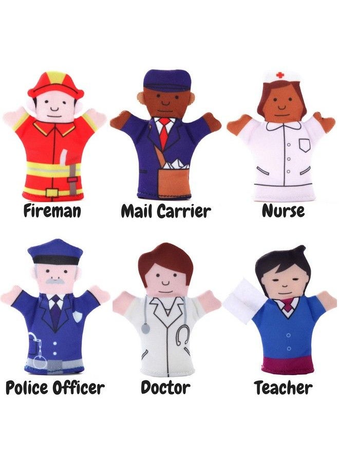 BETTERLINE - Happy Helpers Finger Puppets 12Piece Set Teach And Learn With A Variety Of Neighborhood People Characters Free Bonus Ebook For Families, Children, Kindergarten, Play And Esl - Image 1