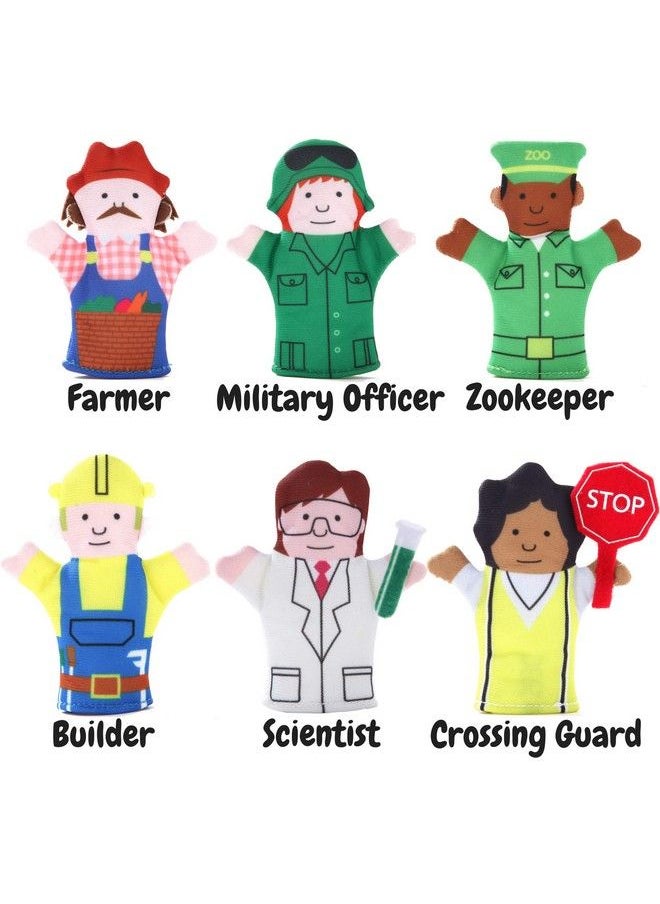 BETTERLINE - Happy Helpers Finger Puppets 12Piece Set Teach And Learn With A Variety Of Neighborhood People Characters Free Bonus Ebook For Families, Children, Kindergarten, Play And Esl - Image 1