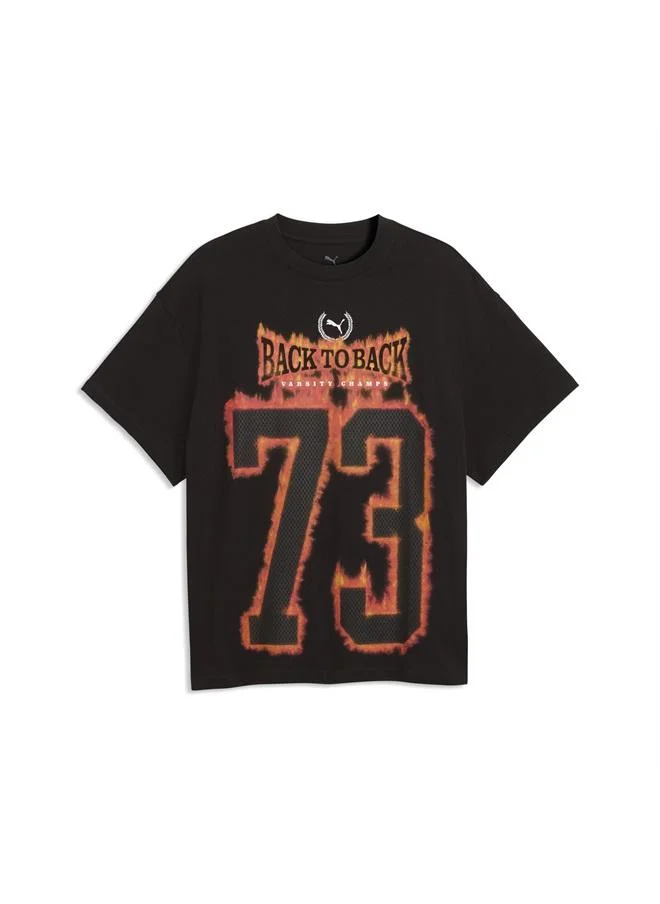 Puma PUMA Black Back To Hoops Oversized Tee Men for Men | Best Price UAE