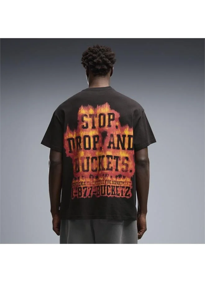 Puma PUMA Black Back To Hoops Oversized Tee Men for Men | Best Price UAE