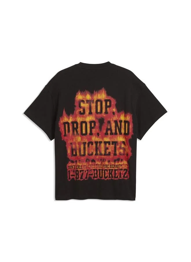 Puma PUMA Black Back To Hoops Oversized Tee Men for Men | Best Price UAE