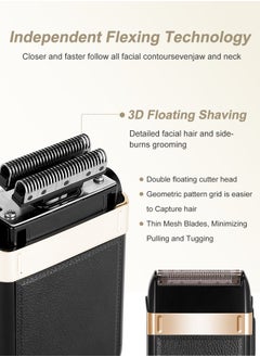 infino Vintage Style Electric Shaver and Razor for Men - Compact Travel-Friendly Reciprocating Razor with Floating Blade, USB Rechargeable, Low Noise, Ideal for On-The-Go Grooming  - Image 3