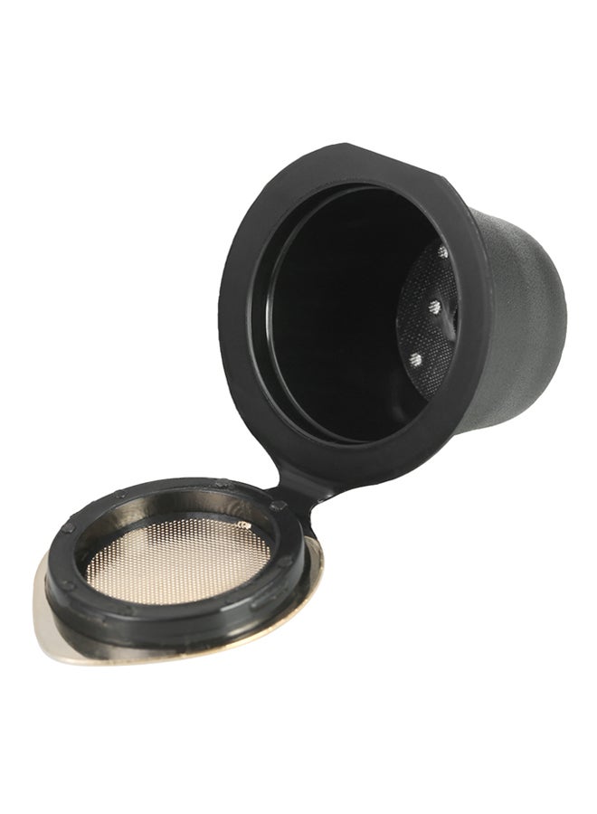 esonmus 3-Piece Coffee Capsule Filter With Spoon And Brush Black/Gold - Image 2