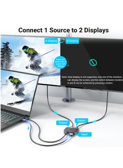 SYOSI 8K HDMI Switch 4K@144Hz 120Hz or 1080P@240Hz Splitter HDR 8K@60Hz 2 in 1 Out Aluminum Alloy Bi Directional Switcher Ultra HD 48Gbps for Roku HDTV Apple TV Fire Stick Sony T PS5 4 Xbox Series X  - Image 5