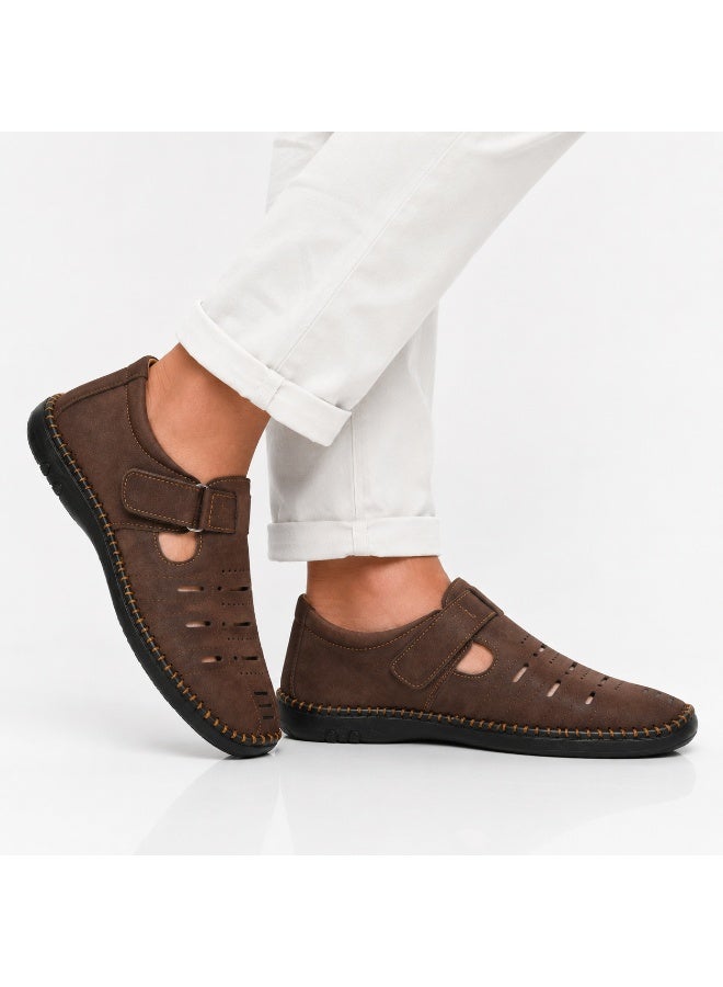صنادل رجالية مريحة مغلقة من الأمام - متينة، تسمح بالتهوية، وتوفر ملاءمة آمنة - Image 1