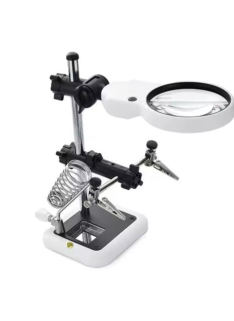 Magnifying Glass Stand Magnifying Glass 3.5 x 5.25 x with Interchangeable Cool and Warm LEDs