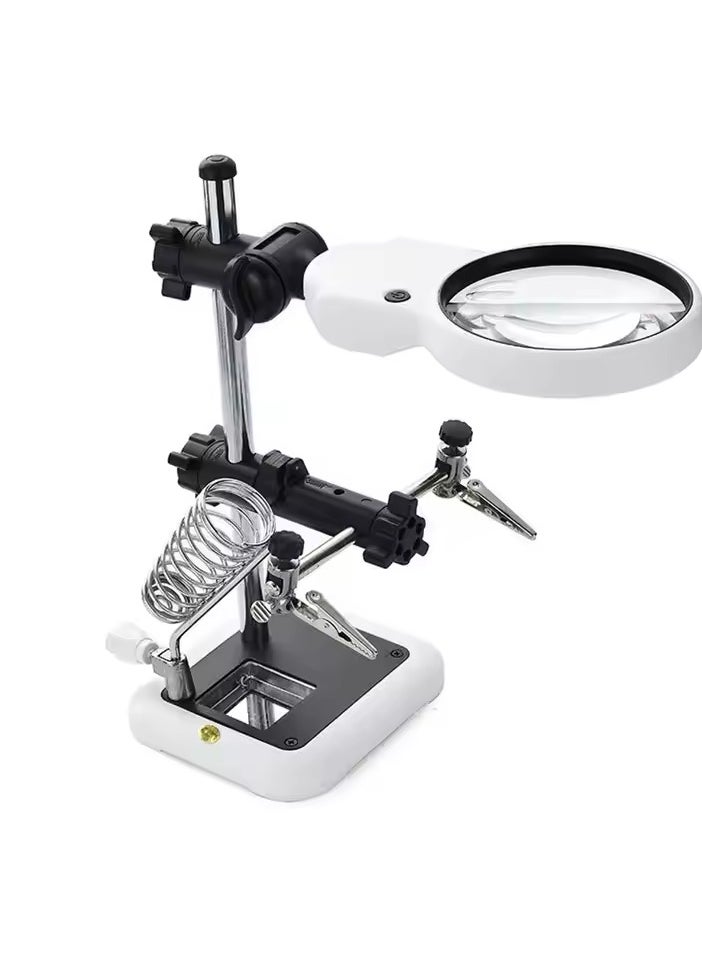 Magnifying Glass Stand Magnifying Glass 3.5 x 5.25 x with Interchangeable Cool and Warm LEDs