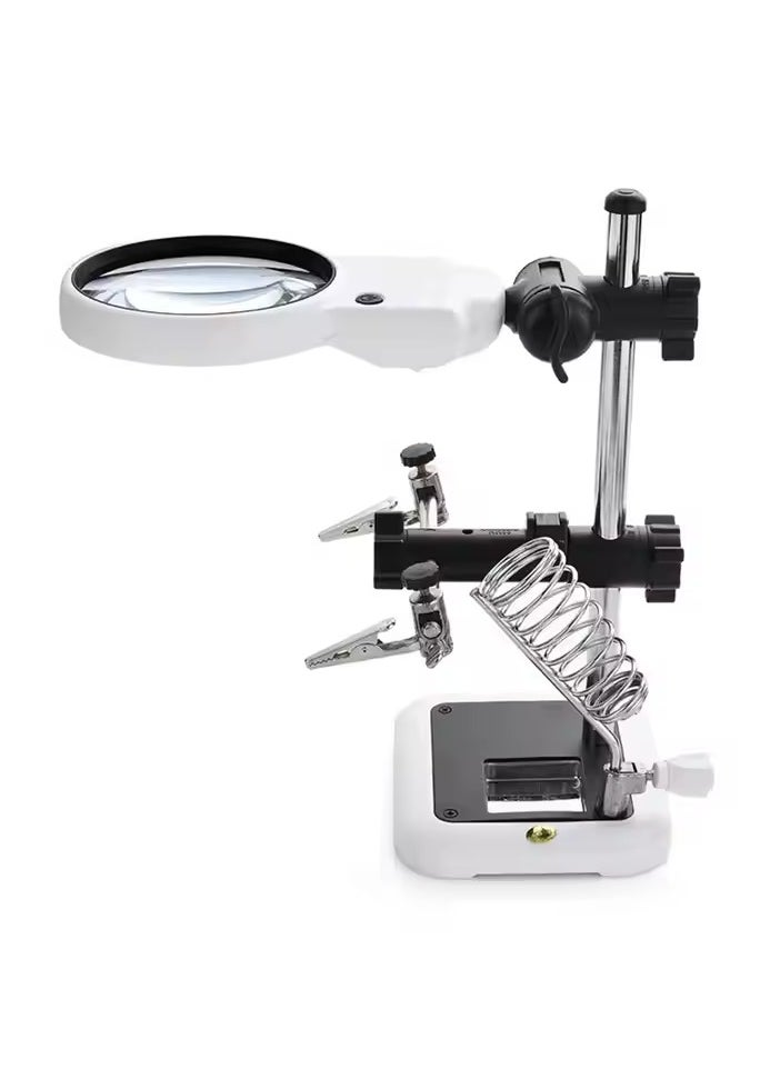 Magnifying Glass Stand Magnifying Glass 3.5 x 5.25 x with Interchangeable Cool and Warm LEDs