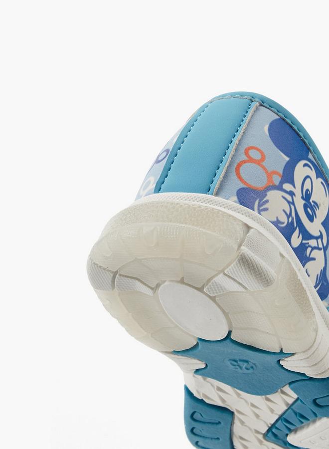 Disney Boys Mickey Mouse Print Hook & Loop School Sandals - Image 5