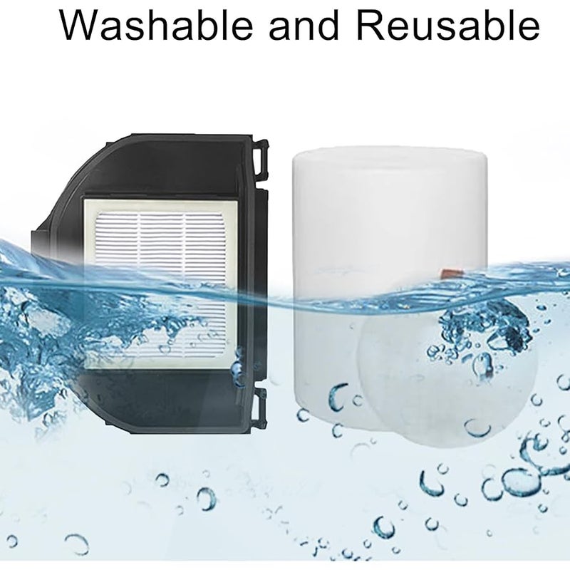 اوداشين قطع غيار مكنسة روبوت شارب موديلات AV2310AE RV2310AE RV2320S UR2350AE RV2300S Matrix تشمل فرشاة رئيسية أربع فراشي جانبية مجموعتين من فلتر HEPA غطاء الفرشاة الرئيسي وفرشاة تنظيف - Image 5