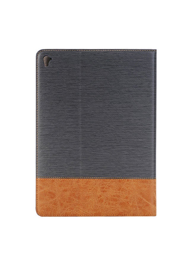 NIBEMINENT Cross Texture Horizontal Flip Leather For Apple iPad10.2 inchCover iPadPro 9.7 inch Grey  - Image 2