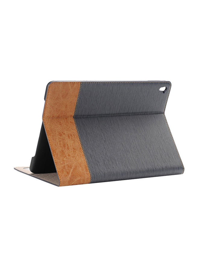NIBEMINENT Cross Texture Horizontal Flip Leather For Apple iPad10.2 inchCover iPadPro 9.7 inch Grey  - Image 4