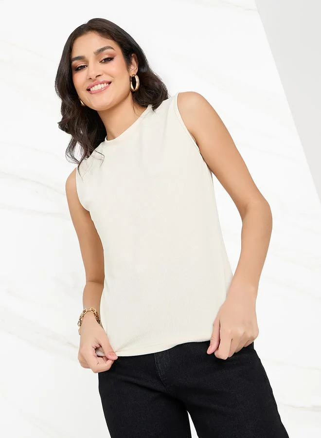 Styli Sleeveless Regular Fit Knit Top