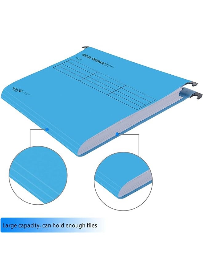 erorex - A4 Suspension Files Polypropylene Filing Cabinet Suspension Files With Tabs And Card Inserts For School Home Work Office Organization 12Pcs Blue - Image 1