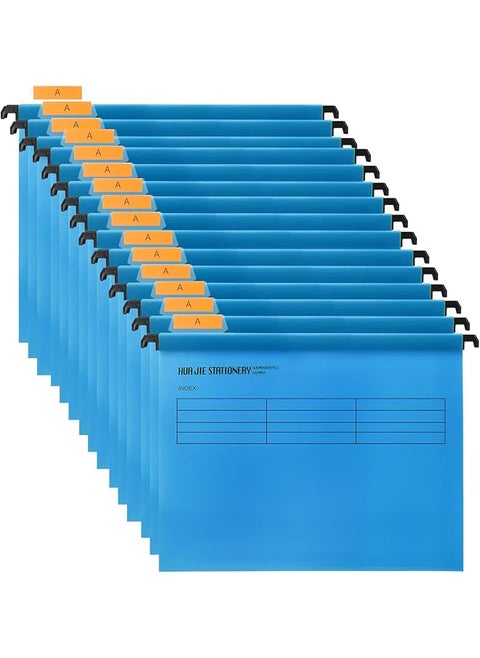 A4 Suspension Files Polypropylene Filing Cabinet Suspension Files With Tabs And Card Inserts For School Home Work Office Organization 12Pcs Blue